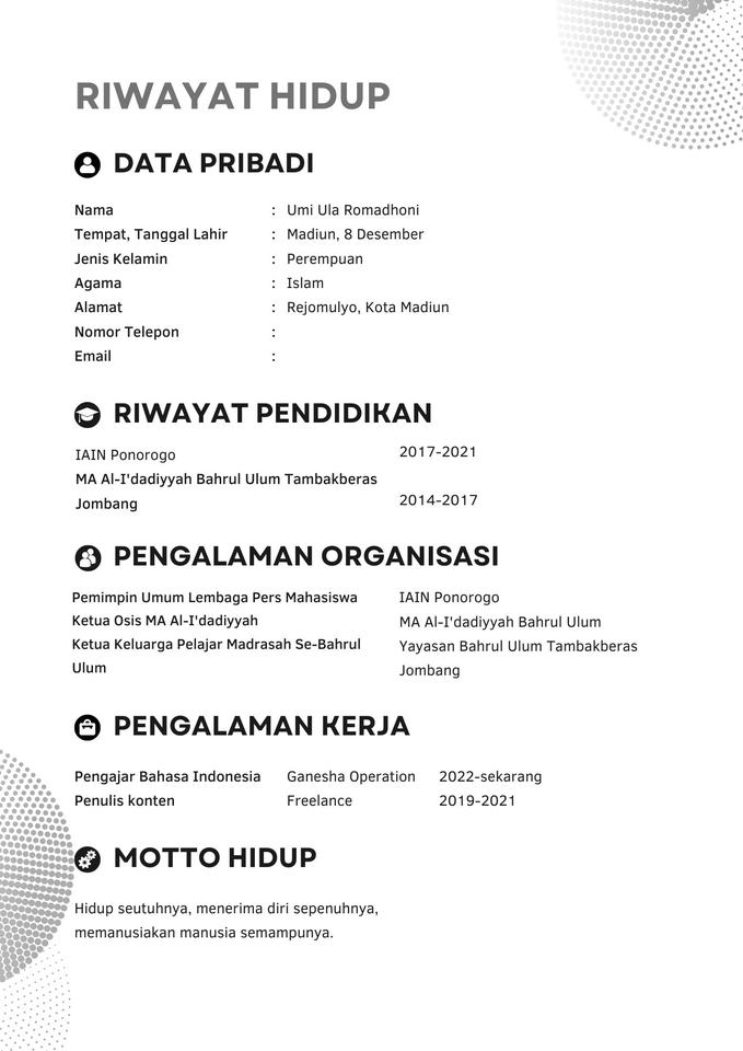 Portfolio & Resume - JASA PEMBUATAN CURICULUM VITAE - 14