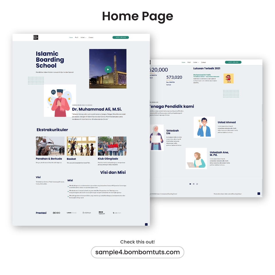 Web Development - Pembuatan Website Sekolah, Perusahaan, Landing Page Company Profile 3 - 7 Hari Selesai. - 2