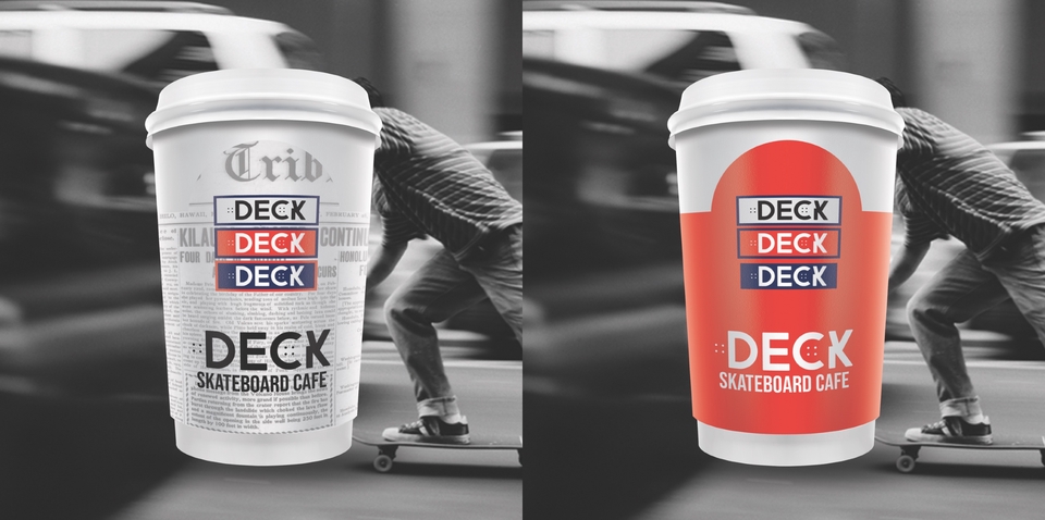 ดีไซน์แบรนด์ Concept Logo Mockup แก้วกาแฟ