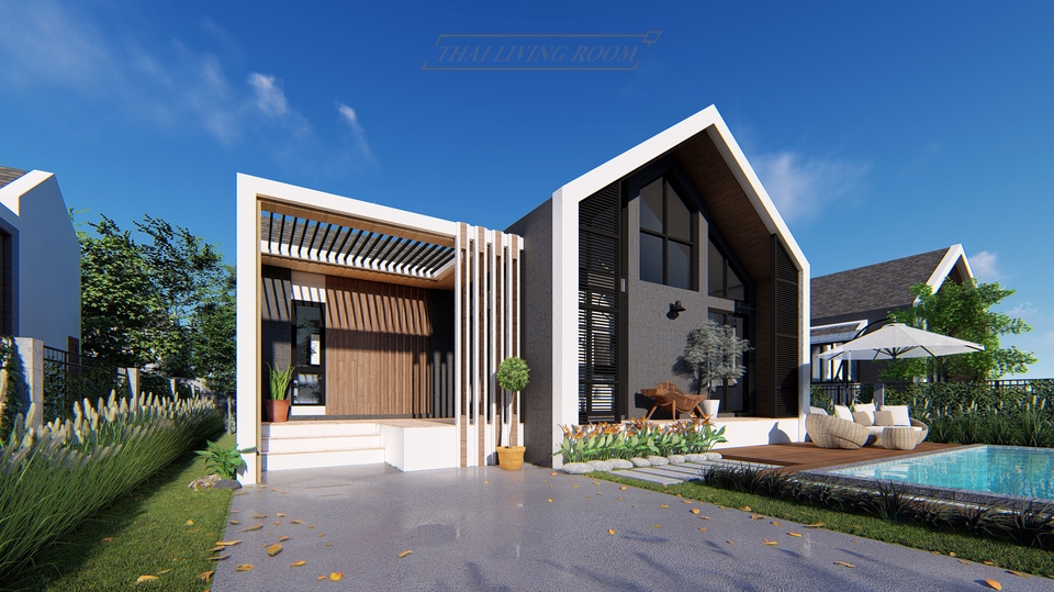 ออกแบบตกแต่งภายในและภายนอก - ออกแบบ 3D Perspective Exterior & interior - 3