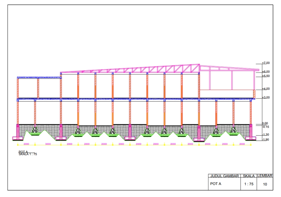 CAD Drawing - GAMBAR KERJA KONTRUKSI - 4