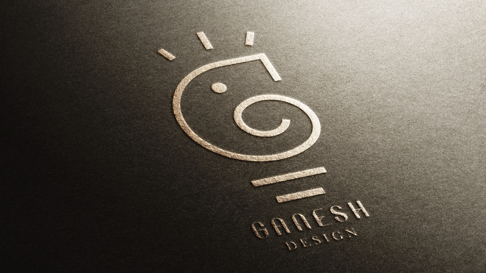 Logo Ganesha desain minimalis untuk perusahaan