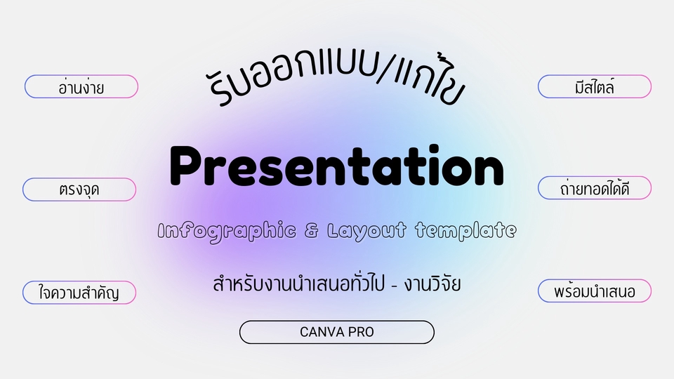 Presentation - รับออกแบบ Presentation จดจำง่าย/ใจความสำคัญ - 1