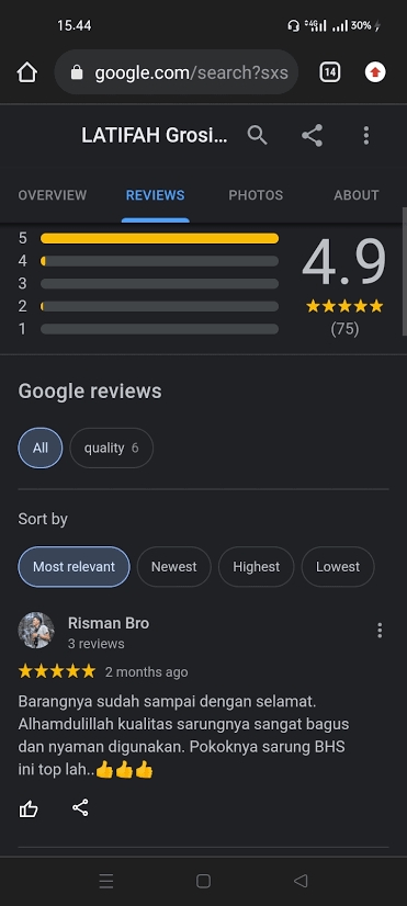 Memberi Review - review positif produk - 4