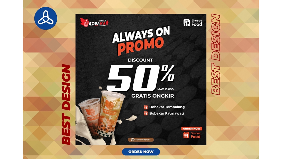 Banner Online - Desain Feed Instagram untuk Minuman & Boba - 3