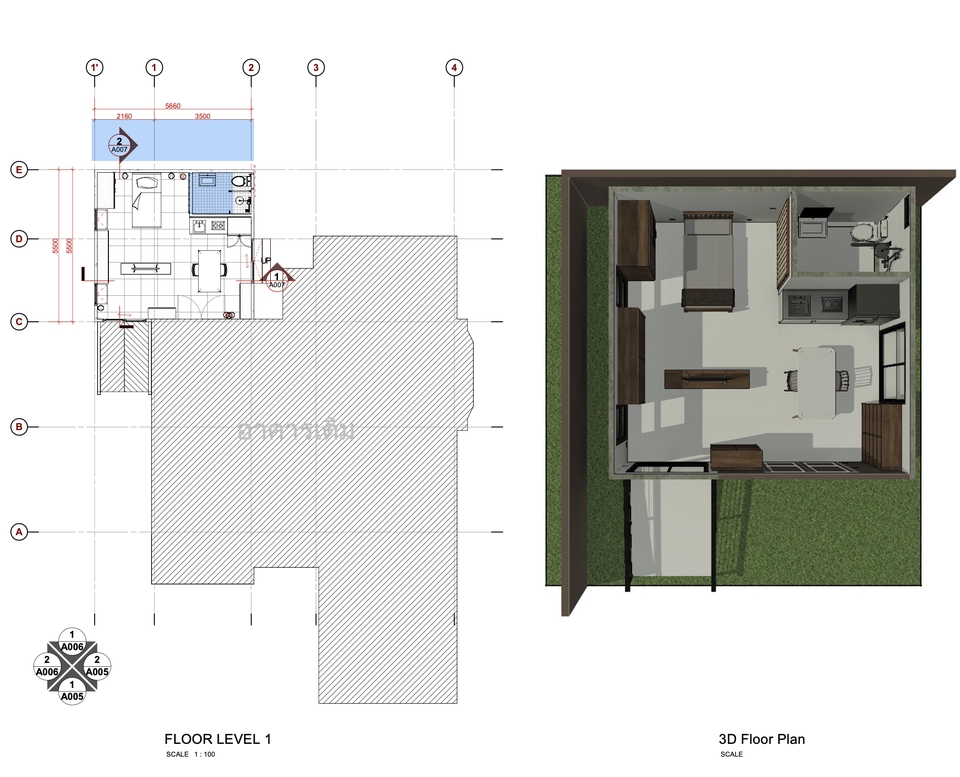 ทำโมเดล 3D - ออกแบบ โมเดิร์น 2 ชั้น - 6