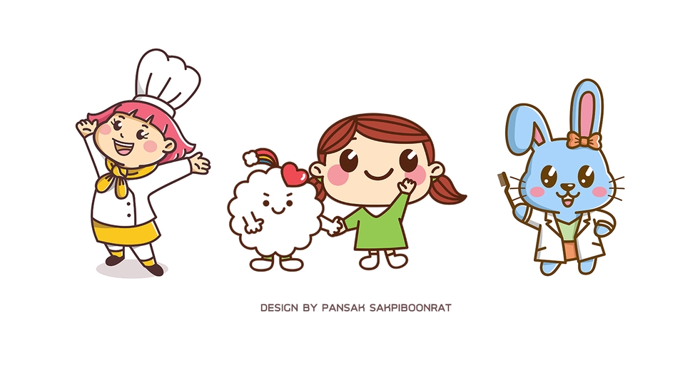 ออกแบบ Character & Mascot - ออกแบบคาแรคเตอร์/มาสคอต/การตูนน่ารัก - 12
