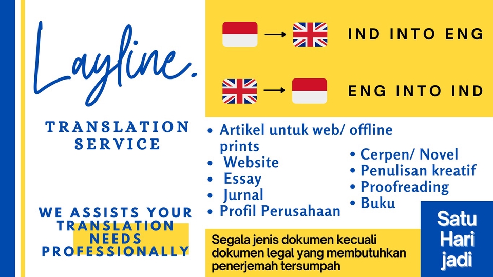 Jasa Penerjemah Bahasa Korea Terpercaya - Penerjemah Inggris-Indonesia/ Indonesia-Inggris 1 Hari Jadi.