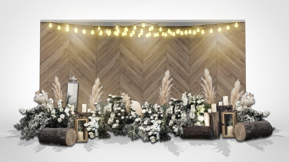 3D Perspective - Wedding / Photo Backdrop / Stage Perspective - 4