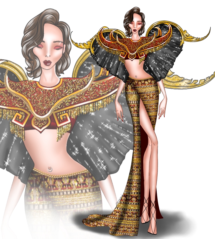 Desain Kaos & Motif - Ethnic Gown - 2