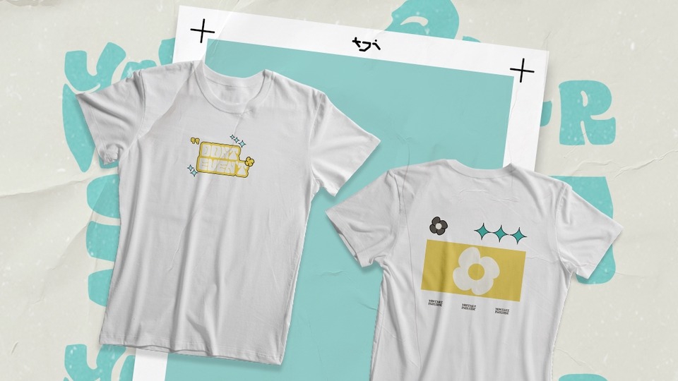 Desain kaos custom dengan motif unik dan keren.