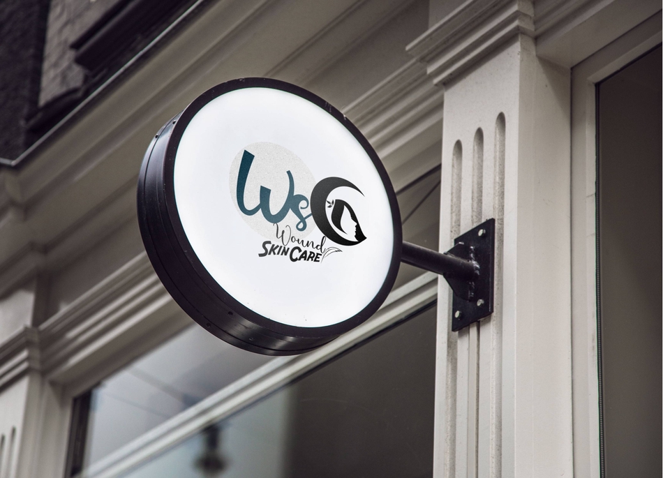Logo Wound Skin Care, desain logo perusahaan untuk layanan perawatan luka