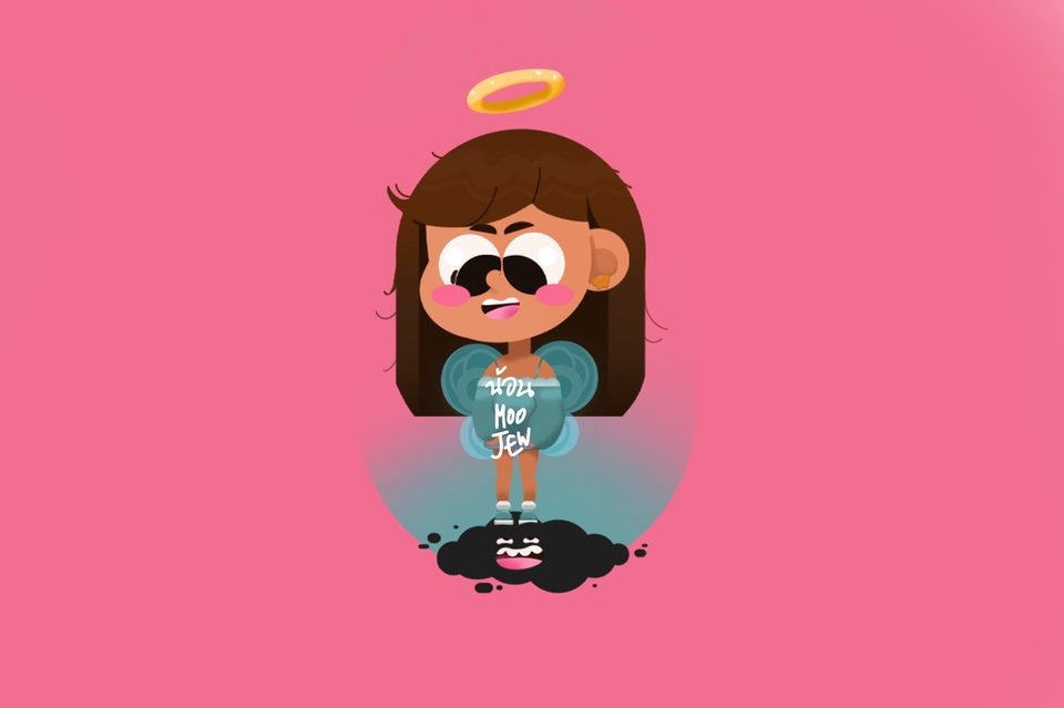ภาพประกอบเวกเตอร์ - ออกเเบบ Vector Characters สไตล์ประหลาดๆ - 3