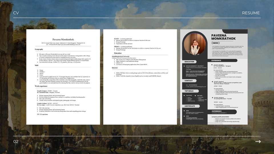 Portfolio & Resume - รับทำ Portfolio / Resume / CV (Thai/English) - 2