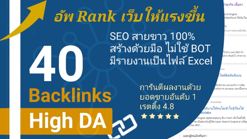 ทำ SEO - สร้าง Backlink จากเว็บที่มีค่า DA สูง 40 ลิ้งค์ - 1