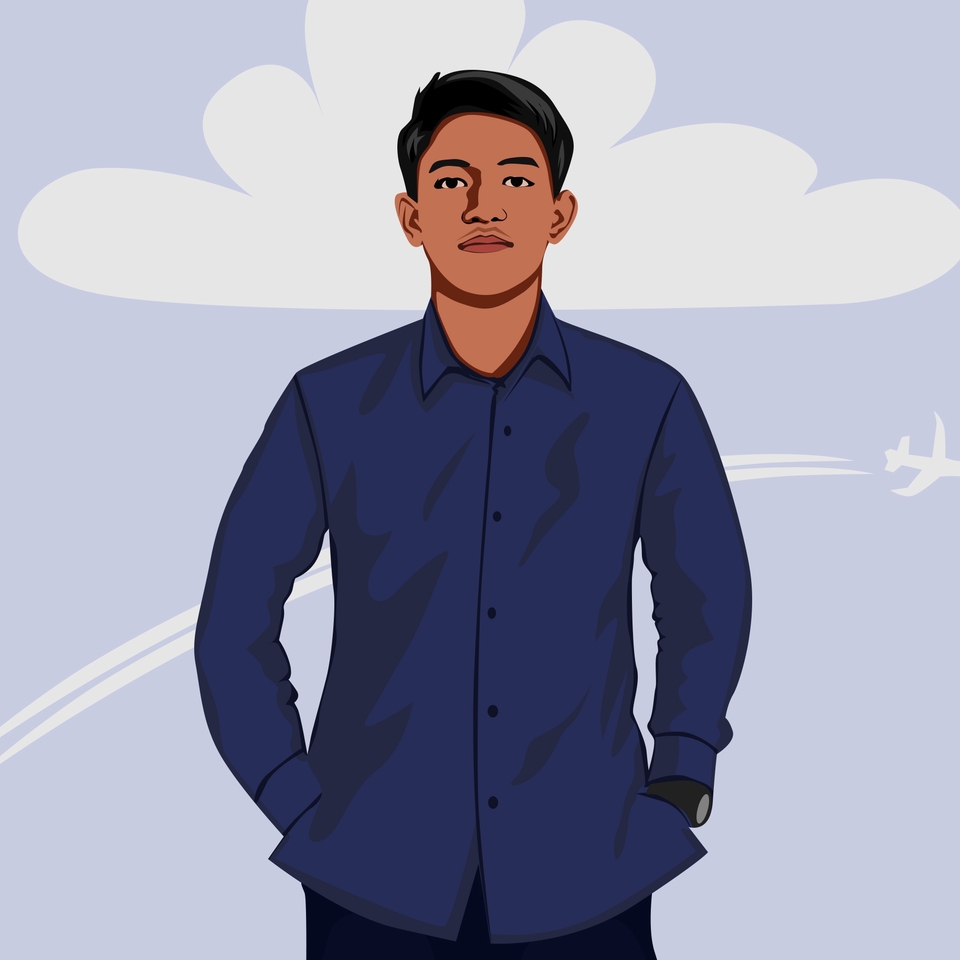 Gambar dan Ilustrasi - DESAIN VECTOR SIMPEL (POTRAIT WAJAH, FOTO WISUDA, KELULUSAN, PERNIKAHAN, UUNDANGAN DAN LAIN-LAIN) - 5