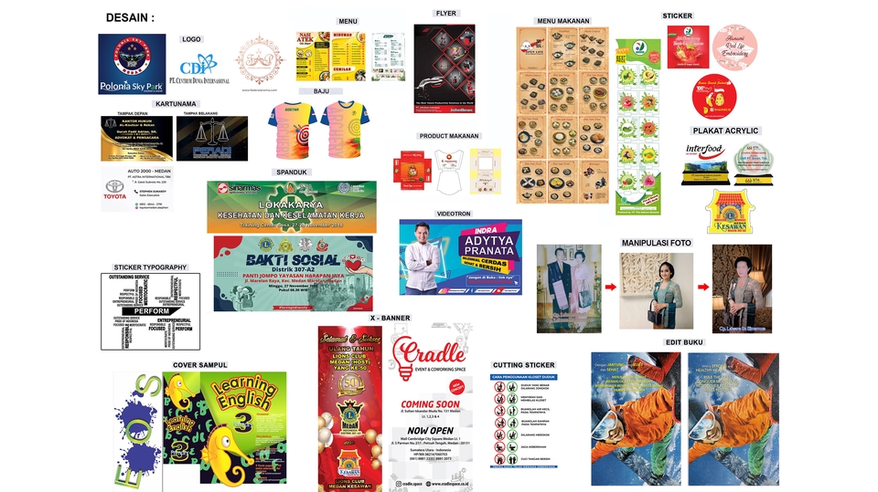JASA DESAIN PREMIUM BANNER, X-BANNER, STICKER, FLYER, SOSMED, CUTTING STICKER, KARTUNAMA, DSB