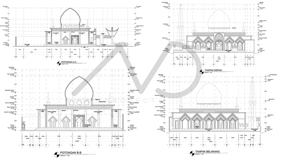 CAD Drawing - PEMBUATAN GAMBAR KERJA 2D AUTOCAD, IMB, RAB - 7