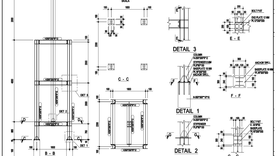 CAD Drawing - Jasa Convert PDF ke Autocad dengan skala yang sesuai - 1