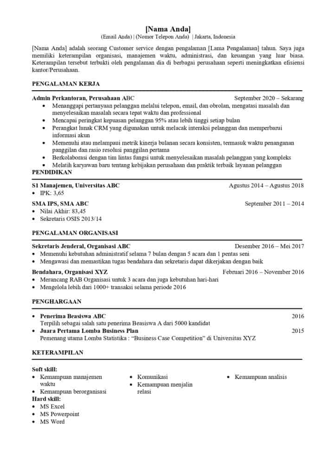 Portfolio & Resume - CV/ Resume LULUS ATS! Professional, Harga murah & Terjangkau, for professionals. - 5