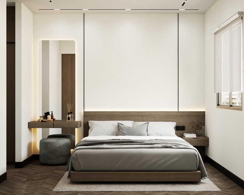 Jasa desain interior kamar tidur minimalis dengan desain modern dan elegan untuk hunian