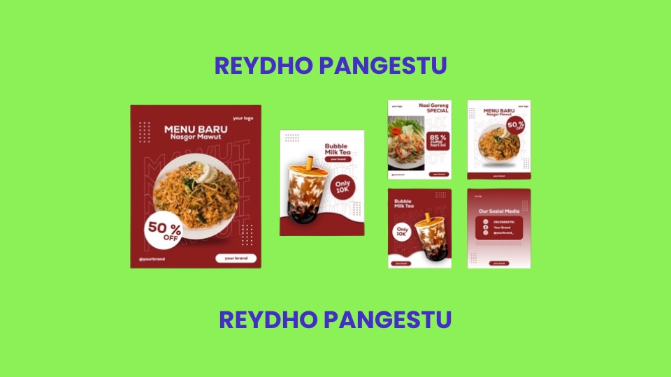 Jasa desain banner instagram untuk promosi makanan dan minuman. desain banner keren dan unik untuk media sosial.