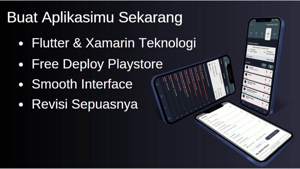 Jasa Pembuatan Aplikasi Mobile Profesional - Pembuatan Mobile App dengan teknologi Flutter dan Xamarin