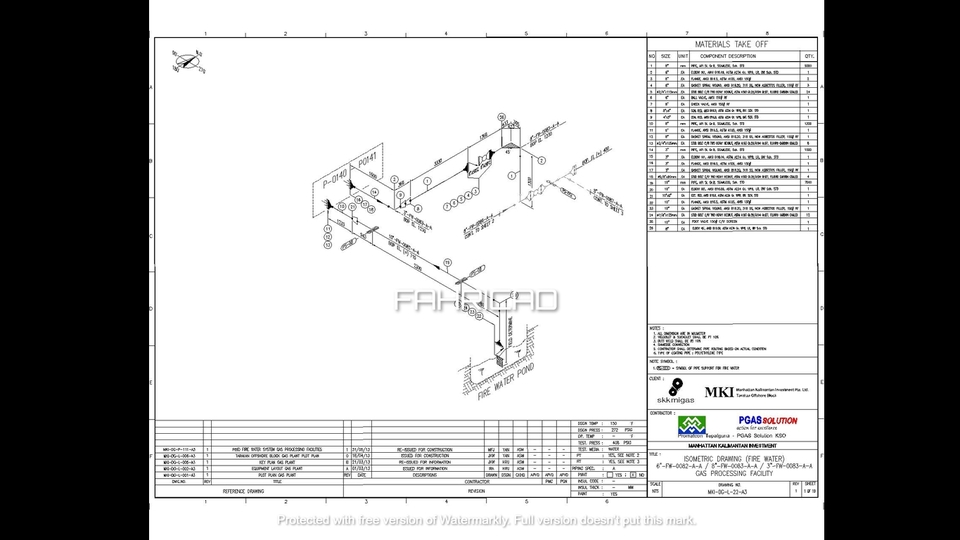 CAD Drawing - Pembuatan Gambar AutoCAd Isometrik + MTO ( Material Take Off ), Editing Piping Plan, juga P&ID - 12
