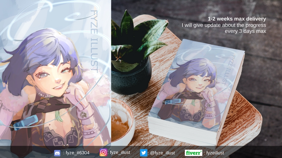 Gambar dan Ilustrasi - Ilustrasi 2D Karakter untuk Game, Vtuber, dan Novel - 2