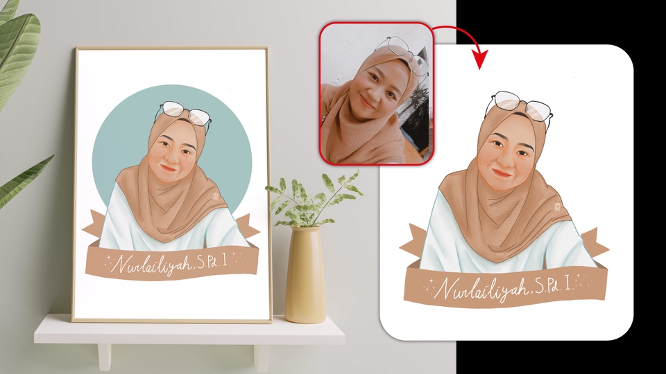 Gambar dan Ilustrasi - JASA ILUSTRASI GAMBAR WAJAH - Semi realistic  - 1