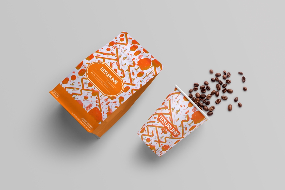 Jasa desain packaging makanan dengan desain kotak makanan unik dan menarik, desain stiker makanan yang kreatif dan modern, dan label makanan yang informatif.