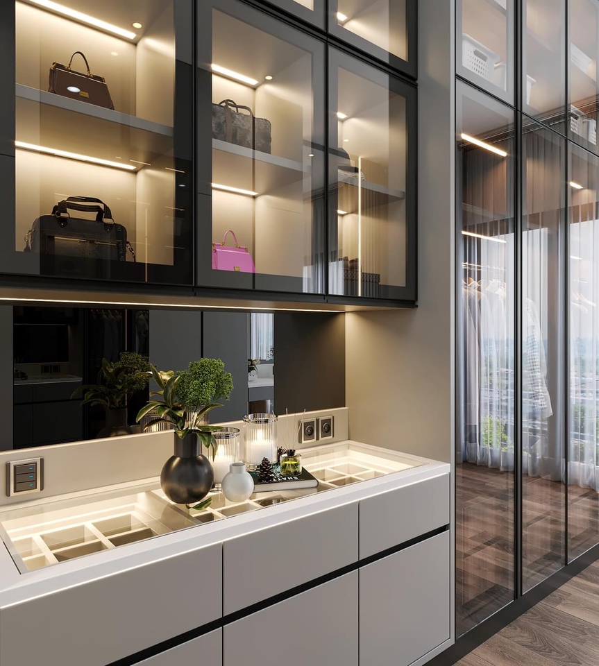 Jasa desain interior ruang cafe minimalis dan modern dengan desain meja dan kursi cafe.