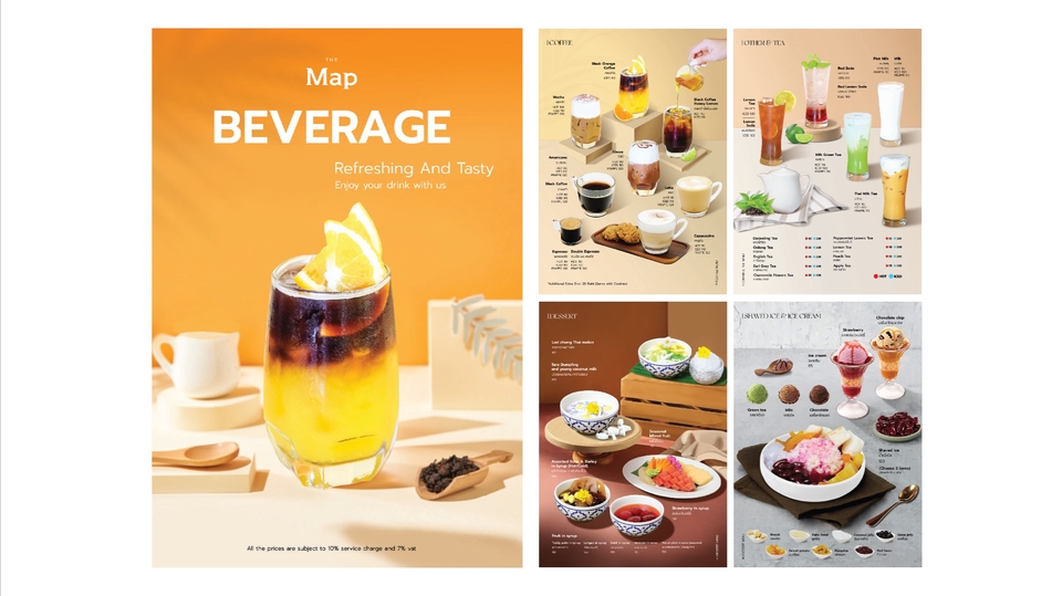 สื่อสิ่งพิมพ์และนามบัตร - รับออกแบบเมนูอาหาร โปสเตอร์ โบร์ชัวร์ - 1