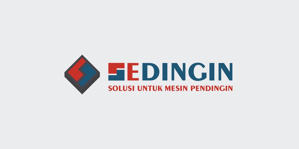 Logo "SEDINGIN" solusi untuk mesin pendingin, desain logo keren untuk perusahaan.