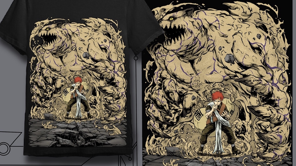 Desain Kaos & Motif - DESAIN KAOS ILUSTRASI ARTWORK DAN FANART ANIME - 1