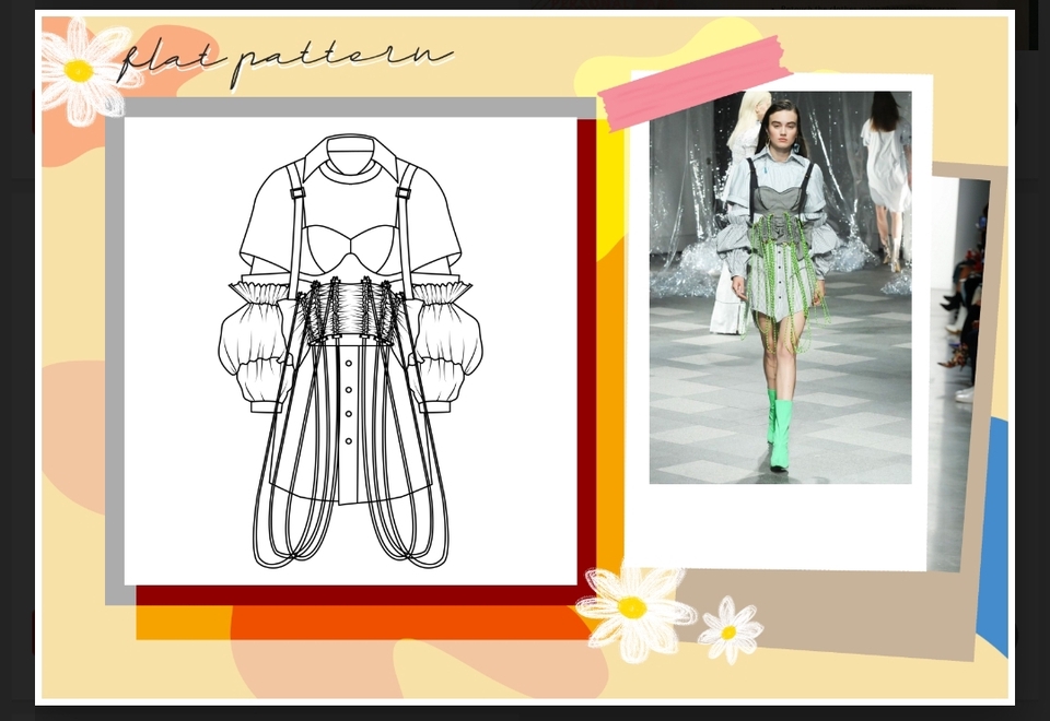 วาด/ออกแบบแพทเทิร์นเสื้อผ้า - flat pattern​ apparel​ - 2