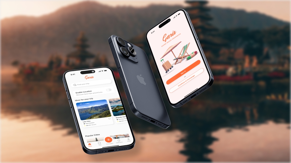 Desain UI UX Aplikasi Mobile - Contoh mockup aplikasi mobile dengan desain minimalis dan user friendly.
