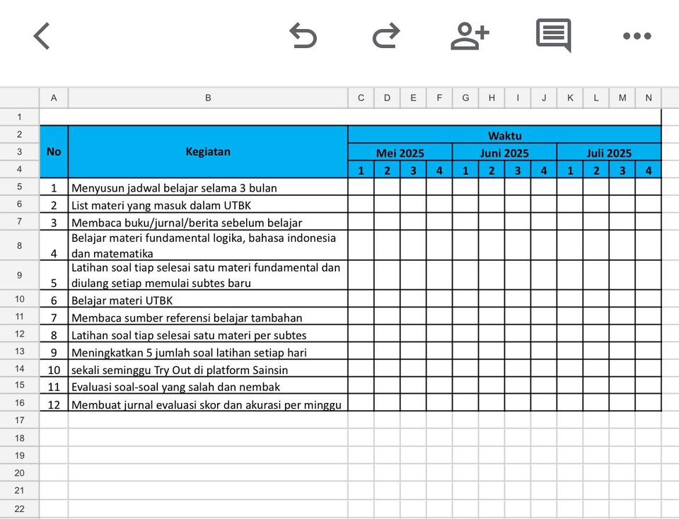 Jasa Pengetikan Online: Jadwal belajar untuk persiapan UTBK, lengkap dengan tips belajar dan latihan soal.