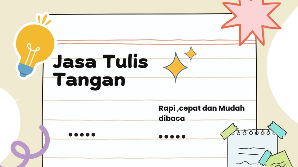 Jasa Lainnya - Jasa Tulis Tangan Rapih, Cepat dan Mudah Dibaca - 1