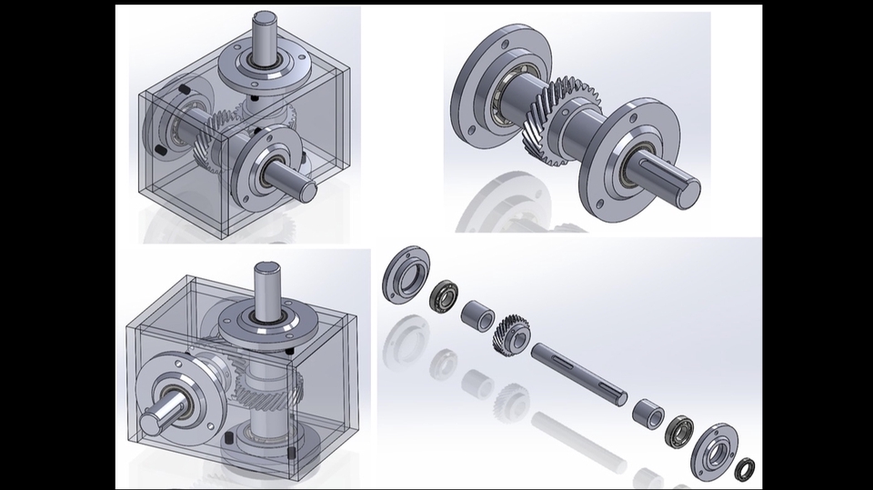 เขียนแบบวิศวกรรมและออกแบบโครงสร้าง - ออกแบบ/เขียนแบบ เครื่องจักรกล,Product 3D Model ด้วยโปรแกรม Auto cad and Solidworks - 1