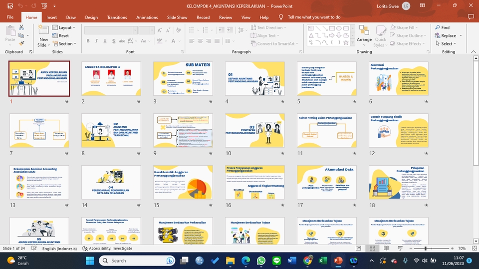 Presentasi - DESAIN PRESENTASI KULIAH, BISNIS, EVENT YANG ELEGANT serta dilengkapi icon sehingga tampilan menarik - 8