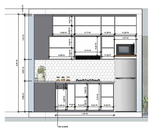 Desain Furniture - Desain costum kitchen set estetik - 5