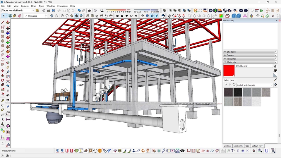 เขียนแบบวิศวกรรมและออกแบบโครงสร้าง - 3D แบบโครงสร้างและแบบสถาปัตย์สำหรับงานก่อสร้าง - 12