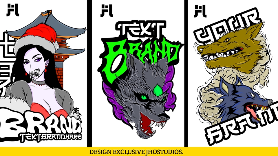 Jasa desain karakter kartun, ilustrasi karakter lucu dengan warna warni dan desain unik, cocok untuk brand maskot, desain game, atau vtuber.