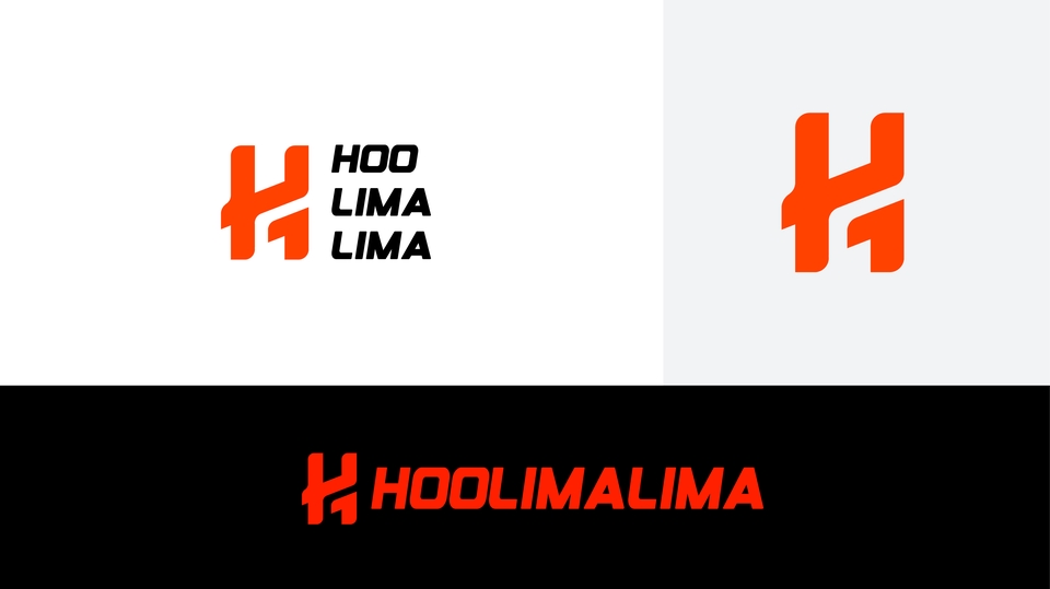 Logo H dengan tulisan Hoolimalima, desain logo profesional untuk perusahaan atau bisnis anda.