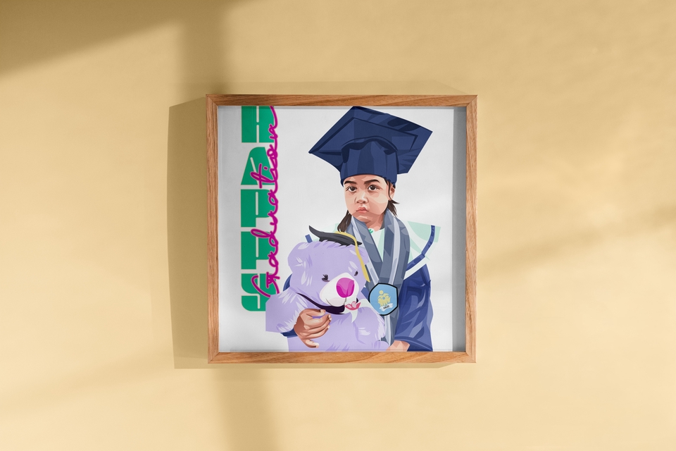 Gambar Potret - Vector Art Portrait Eksklusif untuk Hadiah Wisuda, Ulang Tahun, Dll. - 6