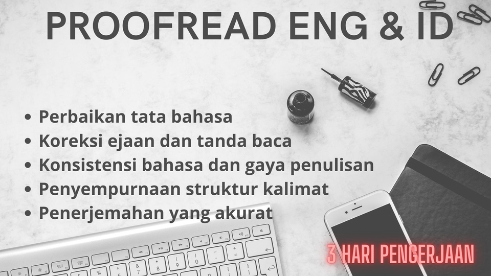 Jasa Proofreading dan Pengecekan Grammar - Proofread Artikel, Jurnal, Laporan, Berita, Makalah (ENGLISH & ID)