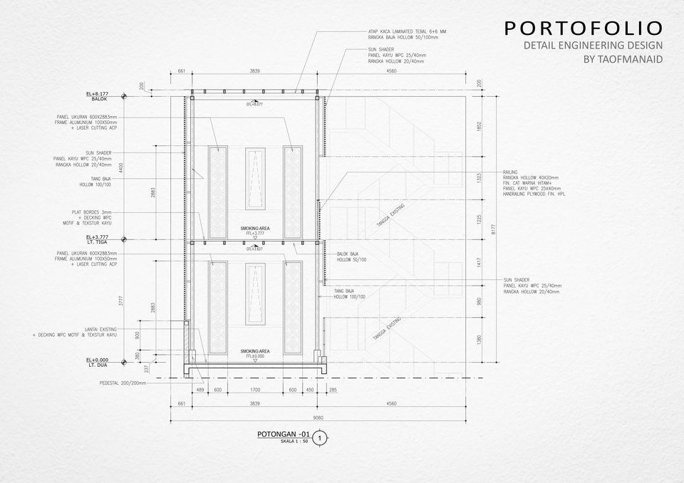 CAD Drawing - Jasa Drafter Arsitektur-Interior-struktur (CAD  Drawing)  - 9