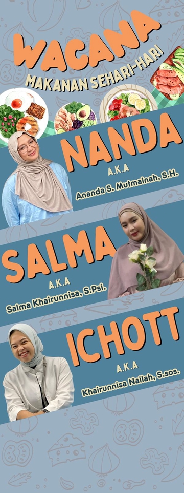 Desain menu makanan sehat, Wacana Sehari-hari, Nanda, Salma, Ichott, desain menu makanan