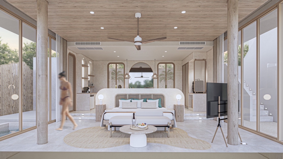 รีโนเวทห้องพักหรู บรรยากาศทะเล รับออกแบบตกแต่งภายใน รับออกแบบบ้าน รับออกแบบร้านค้า